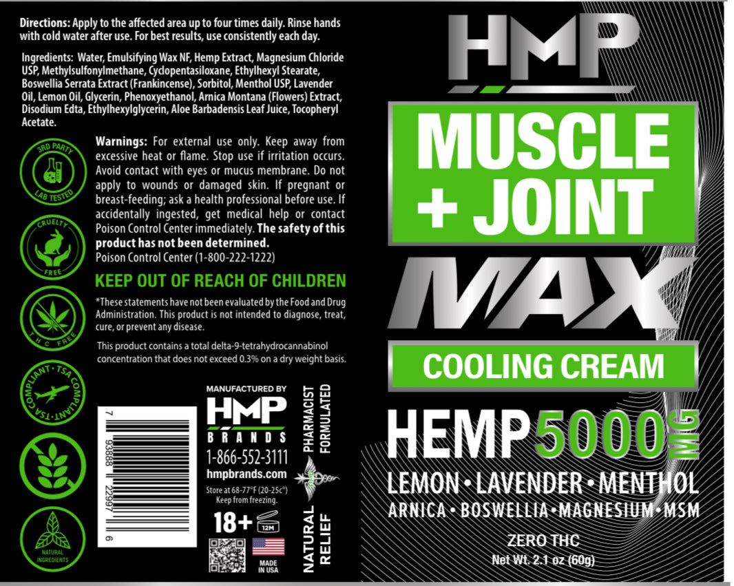 Muscle+Joint MAX 5000mg Cream LLM
