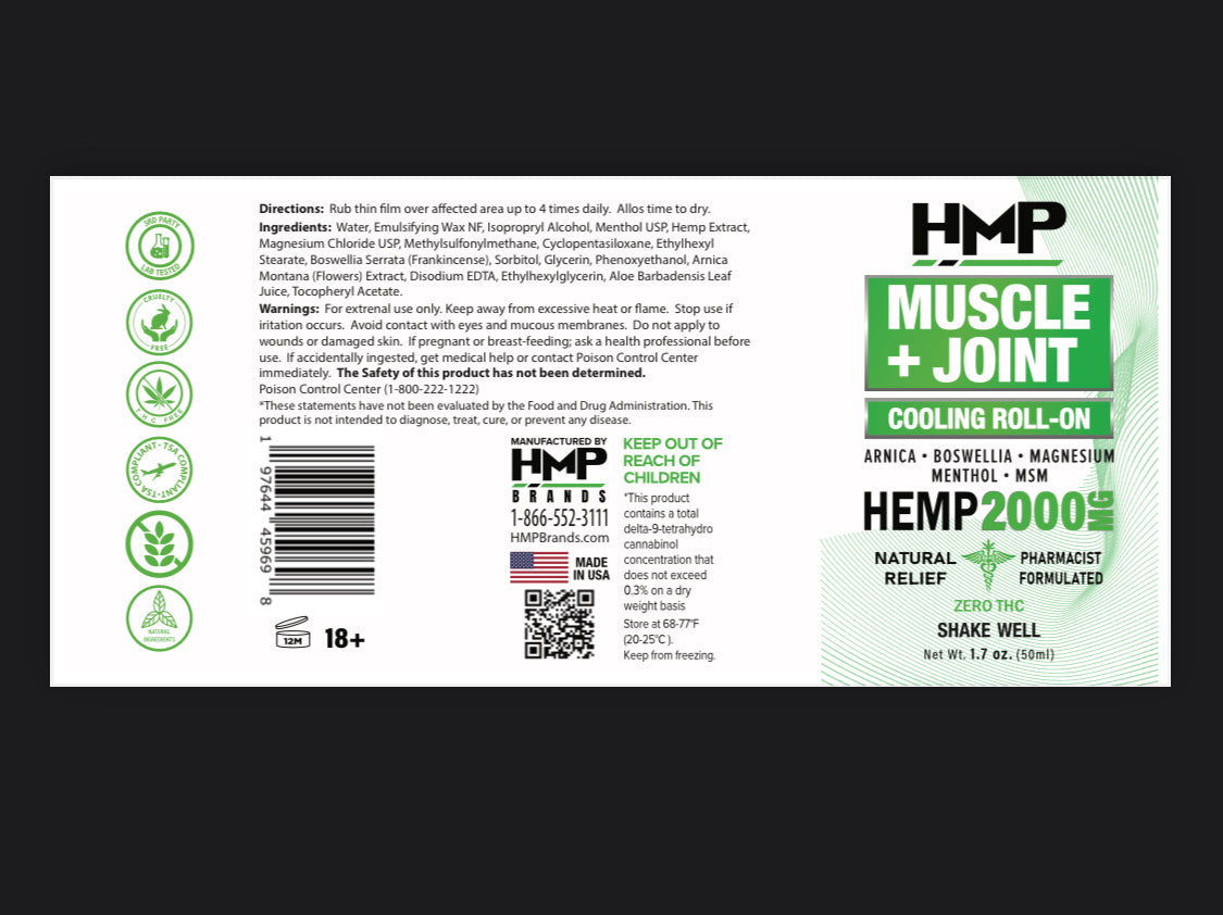 HMP BRANDS MUSCLE & JOINT ROLL-ON RELIEF