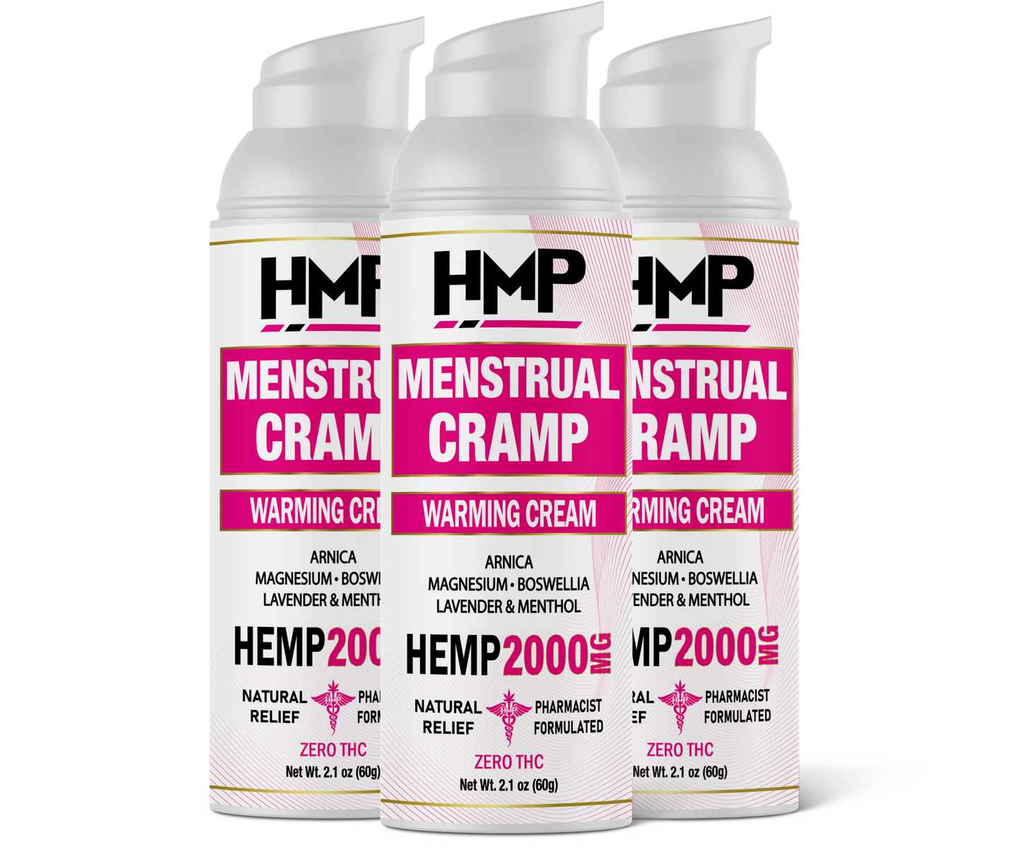 Menstrual Cramp Relief Cream - Natural Hemp Formula for Monthly Wellness | Pharmacist-Formulated