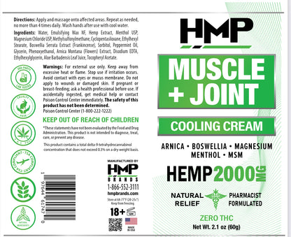 HMP MUSCLE & JOINT RELIEF HEMP CREAM